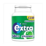 Extra Spearmint Sugarfree Chewing Gum Bottle £2.50 PMP 46pce × 6 × 1