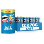 Pringles Salt & Vinegar Snacking Crisps 12 x 70g x 1 PMP £1.25