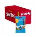 Skittles Vegan Chewy Sweets Tropical Fruit Flavoured Treat Bag £1 PMP 109g × 14 × 1