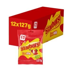 Starburst Fave Reds Vegan Chewy Sweets Fruit Flavoured Treat Bag £1 PMP  127g × 12 × 1