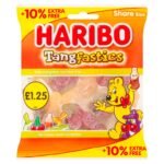 HARIBO Tangfastics Fruit & Cola Flavour Fizzy Jelly Sweets Sharing Bag  154g × 12 × 1