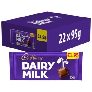 Cadbury Dairy Milk Chocolate PMP £1.95 95g ×22 × 1