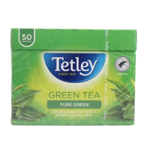 TETLEY GREEN TEA BAGS PURE 50S × 6 × 1