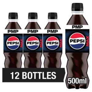 Pepsi Max No Sugar Cola PMP £1.35 Bottle  500ml × 12 × 1