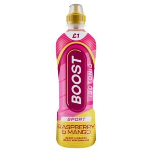 Boost Isotonic Sport Raspberry & Mango PMP £1 500ml × 12 × 1