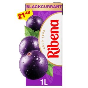 Ribena Blackcurrant Juice Drink Carton PMP £1.49 1L 1Ltr × 12 × 1