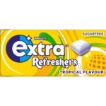 Extra Refreshers Chewing Gum Sugar Free Tropical x7 Pieces 15.6g × 16 × 1