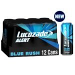 Lucozade Alert Energy Drink Blue Rus PMP £1 500ml × 12 × 1