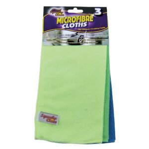 SQUEAKY CLEAN - MICROFIBRE CLOTHS CO 3pk × 5 × 1
