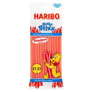 HARIBO Balla Stixx Chewy Strawberry Flavour PMP £1.25 140g ×12×1