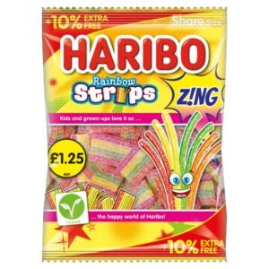 HARIBO Rainbox Strips Zing PMP £1.25 143g ×12×1