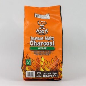 Big k Six Individual Bags of Instant Light Lumpwood Charcoal FSC