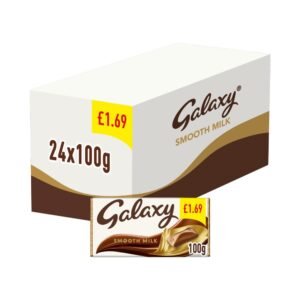 Galaxy Smooth Milk Chocolate Block Bar £1.69 PMP  100g ×24×1