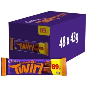 Cadbury Twirl Orange Chocolate Bar 89p PMP 43g 43g × 48 × 1