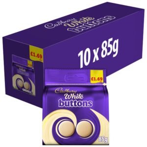 Cadbury White Chocolate Buttons Bag £1.69 PMP  85g ×10×1