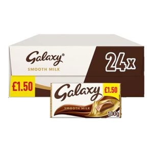 Galaxy Smooth Milk Chocolate Block Bar £1.50 PMP  100g ×24×1