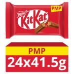KitKat 4 Finger Milk Chocolate Bar 41.5g PMP 75p Sgl × 24 × 1