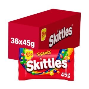 Skittles Chewy Sweets Bag Fruit Flavoured 45g PMP £0.65 45g × 36 × 1