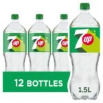 7UP Regular Lemon & Lime Bottles 12 x 1.5L 1.5Ltr × 12 × 1