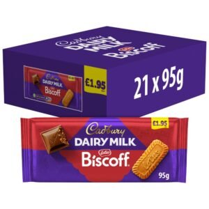 Cadbury Dairy Milk Biscoff Biscuit Chocolate Bar 95g PMP £1.95 95g × 21 × 1
