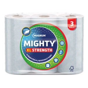MAGNUM MIGHTY XL 3ply KITCHEN TOWEL 70Sht FSC 3PK × 4