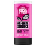 ORIGINAL SOURCE BODY WASH - ROSE & LYCHEE 400ML × 6 × 1