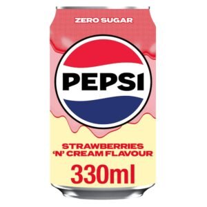 Pepsi Strawberries 'N' Cream Flavour Cans 24 x 330ml