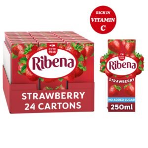 Ribena NAS Strawberry Juice Drink Carton 250ml 250ml × 24 × 1