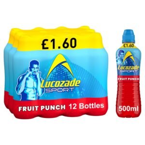 Lucozade Sport Drink Fruit Punch 500ml PMP £1.60 500ml × 12 × 1