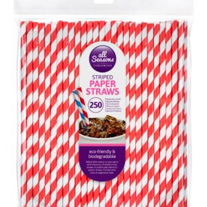 Striped Paper Straws 250 PK