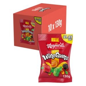 Maynards Bassetts Wine Gums Sweets Sharing Bag £1.35 PMP  130g × 10 × 1
