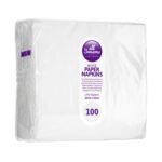 White Paper Napkins 33x33cm 1 ply 100pk × 1