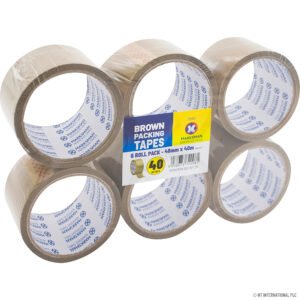 Roll Brown Packing Tape 48mm x 40m 6pc × 1
