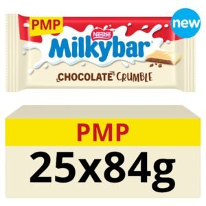Milkybar Chocolate Crumble White Chocolate Bar 84g×25×1 PMP £1.65