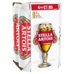 Stella Artois Premium Lager Beer Cans  PMP £7.99    4×568ml × 6 × 1