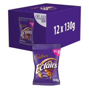 Cadbury Eclairs Chocolate Sweets Bag £1.35 PMP 130g × 12 × 1