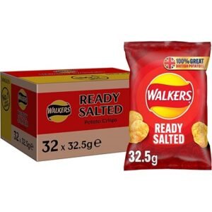 Walkers Snacks Ready Salted Crisps 32.5g × 32 × 1