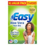 EASY WASHING POWDER 75 WASH NON BIO ALOE VERA 2 x 5.1KG