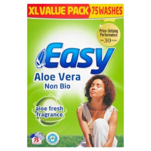 EASY WASHING POWDER 75 WASH NON BIO ALOE VERA 2 x 5.1KG