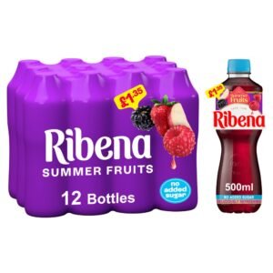 Ribena Summer Fruits No Added Sugar Fruit Juice 500ml PMP £1.35 500ml × 12 × 1