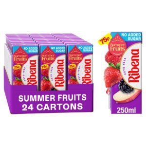 Ribena Summer Fruits No Added Sugar Drink Carton PMP 75p 250ml × 24 × 1