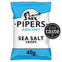Pipers Anglesey Sea Salt Crisps Grab Bag 40g 24 x 40g