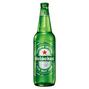 Heineken Original Premium Lager Beer 5% ABV Large Bottle  650ml × 12 × 1