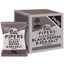 Pipers Karnataka Black Pepper & Sea Salt 40g  24x40G