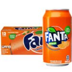 Fanta Orange Flavoured Soda Cans Pack of 12x355ml