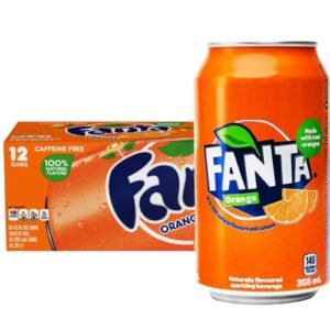 Fanta Orange Flavoured Soda Cans Pack of 12x355ml