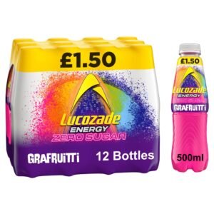 Lucozade Energy Zero Sugar Drink Grafruitti  PMP £1.50 500ml ×12×1