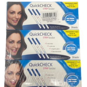QUICK CHECK PREGNANCY 3 PIECE STRIP TESTER 1×6