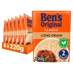 Bens Original Long Grain Microwave Rice  220g × 6 × 1