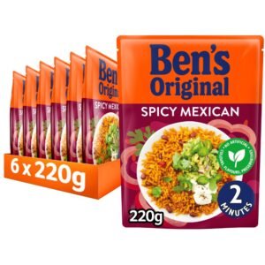 Bens Original Spicy Mexican Microwave Rice  220g × 6 × 1